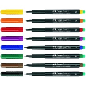 Faber-Castell 152304 marcatore permanente Nero, Blu, Verde, Rosso 4 pz (152304)