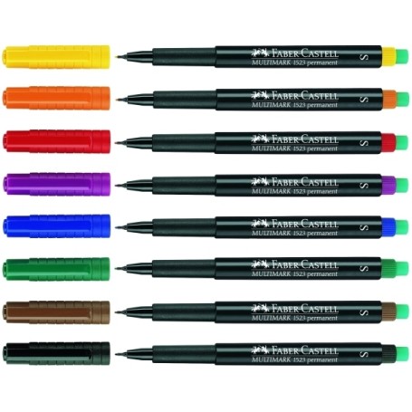 Faber-Castell 152304 marcatore permanente Nero, Blu, Verde, Rosso 4 pz (152304)