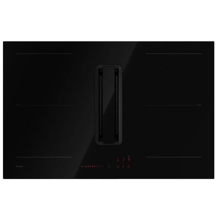 ASKO HIH 3843 FB1 Piano induzione e cappa integrata, 80 cm, 2 zone bridge, nero - installazione a filo e appoggio (HIH3843FB1)