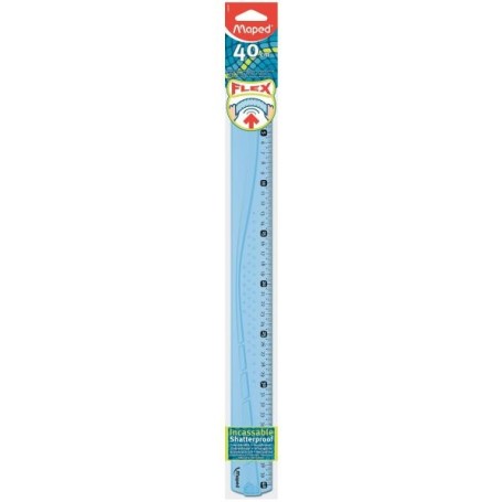 Maped Flex 400 mm Plastica Blu, Traslucido 1 pz (244040)