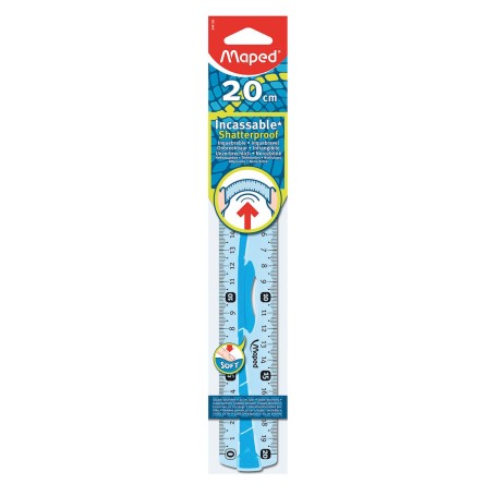 Maped Flex 200 mm Plastica Blu, Traslucido 1 pz (244120)
