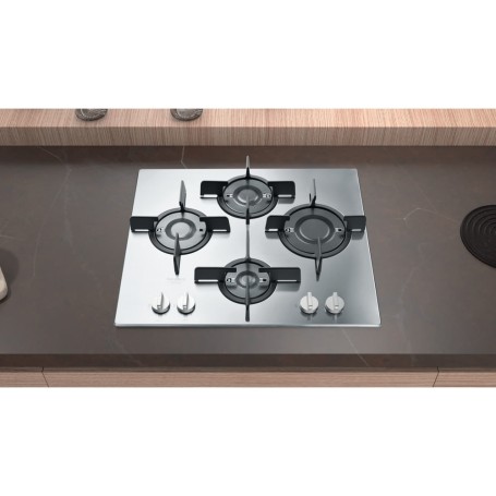Hotpoint FTGHL 641 D/IX/HA piano cottura Acciaio inossidabile Da incasso 60 cm Gas 4 Fornello(i) (FTGHL641D/IX/HA)