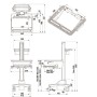 Multibrackets 0766 carrello e supporto multimediale Argento, Bianco Computer portatile Carrello multimediale (MB0766)