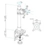StarTech.com Supporto per Monitor con altezza regolabile - Braccio porta Monitor LCD LED con gancio per gestione cavi (ARMPIVOT)