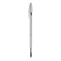 BIC Cristal Re'New, Penna Ricaricabile Nera a Sfera, Fusto in Metallo (Punta 1mm), Confezione 1 Penna + 2 Ricariche (997201)