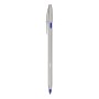BIC Cristal Re'New, Penna Ricaricabile Blu a Sfera, Fusto in Metallo (Punta 1mm), Confezione 1 Penna + 2 Ricariche (997202)