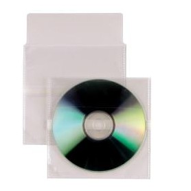 SEI Rota 430104 custodia CD/DVD Custodia a tasca 1 dischi Trasparente, Bianco (430104)