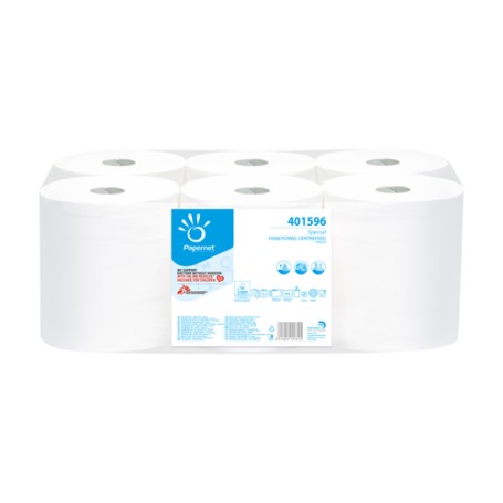 Papernet 401596 asciugamano di carta 450 fogli 37,25 m Cellulosa Bianco (401596)