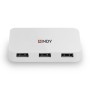 Lindy 43143 hub di interfaccia USB 3.2 Gen 1 (3.1 Gen 1) Type-A 5000 Mbit/s Bianco (43143)