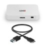 Lindy 43143 hub di interfaccia USB 3.2 Gen 1 (3.1 Gen 1) Type-A 5000 Mbit/s Bianco (43143)