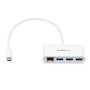 StarTech.com Hub USB 3.0 a 3 porte con Gigabit Ethernet - USB-C a 3x USB-A - Bianco (HB30C3A1GEA)