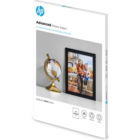 HP Carta fotografica lucida Advanced Photo Paper-25 fogli/A4/210 x 297 mm (Q5456A)