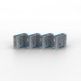Lindy 40452 clip sicura Bloccaporte + chiave USB tipo A Blu Acrilonitrile butadiene stirene (ABS) 5 pz (40452-LND)