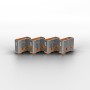 Lindy 40453 clip sicura Bloccaporte + chiave USB tipo A Arancione Acrilonitrile butadiene stirene (ABS) 5 pz (40453)