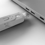 Lindy 40454 clip sicura Bloccaporte + chiave USB tipo A Bianco Acrilonitrile butadiene stirene (ABS) 5 pz (40454)
