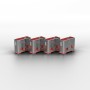 Lindy 40450 clip sicura Bloccaporte + chiave USB tipo A Rosa Acrilonitrile butadiene stirene (ABS) 5 pz (40450)