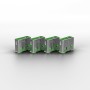 Lindy 40451 clip sicura Bloccaporte + chiave USB tipo A Verde Acrilonitrile butadiene stirene (ABS) 5 pz (40451-LND)
