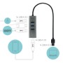 i-tec Metal U3HUBMETAL403 hub di interfaccia USB 3.2 Gen 1 (3.1 Gen 1) Type-A 5000 Mbit/s Grigio (U3HUBMETAL403)
