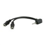 ROLINE 11.09.4441 cavo audio 0,15 m 3.5mm 2 x 3.5mm Nero (RO11.09.4441)