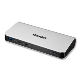 Hamlet Docking Station collega due display HDMI e DP con 4 porte usb 3.0, LAN e audio (HDOCKS500C)