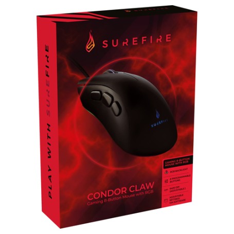 SureFire Condor Claw mouse Mano destra USB tipo A Ottico 6400 DPI (48836)