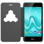 Wiko WiCUBE custodia per cellulare Custodia a libro Grigio (WKPRFIGY4901)