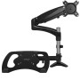 StarTech.com Supporto per singolo Monitor con base per portatile ad altezza regolabile One Touch (ARMUNONB)
