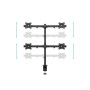 Multibrackets 3316 supporto da tavolo per Tv a schermo piatto 68,6 cm (27") Morsa/Bullone di ancoraggio Nero (MB3316)