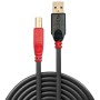 Lindy 42761 cavo USB 10 m USB 2.0 USB A USB B Nero, Rosso (42761-LND)