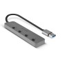 Lindy 43309 hub di interfaccia USB 3.2 Gen 1 (3.1 Gen 1) Type-A 5 Mbit/s Grigio (43309) (43309-LND) (LINDY43309)