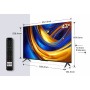TCL Serie P61 Serie P65 Smart TV Ultra HD 4K 43" 43P61B, Dolby Audio, Controlli vocali, Google TV