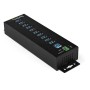 StarTech.com Hub USB 3.0 industriale a 10 porte con adattatore di alimentazione - Protezione contro le sovratension (HB30A10AME)