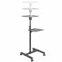 StarTech.com Supporto per proiettore e laptop mobile - Carrello portatile per proiettore resistente (2 ripiani, re (ADJPROJCART)