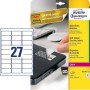 Avery L6114-20 etichetta autoadesiva Rettangolo con angoli arrotondati Permanente Bianco 540 pz (L6114-20)
