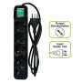 Tecnoware FMP5IIG prolunghe e multiple 1,5 m 5 presa(e) AC Interno Nero, Verde (FMP5IIG)