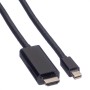 VALUE 11.99.5797 cavo e adattatore video 3 m Mini DisplayPort Nero