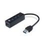 Conceptronic HUBBIES04B hub di interfaccia USB 3.2 Gen 1 (3.1 Gen 1) Type-A 5000 Mbit/s Nero (HUBBIES04B)