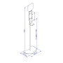 ITB PS-HAND1390-FIX-WH supporto per disinfettanti Bianco Acciaio 1 pz (PS-HAND1390-FIX-WH)