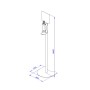 ITB PS-HAND100-FIX-WH supporto per disinfettanti Bianco Acciaio 1 pz (PS-HAND100-FIX-WH)