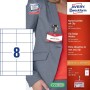 Avery 4822 etichetta non adesiva 32 pz Trasparente, Bianco Rettangolo (4822)