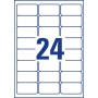 Avery L4773-20 etichetta autoadesiva Rettangolo con angoli arrotondati Permanente Bianco 480 pz (L4773-20)