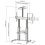 Reflecta 23211 supporto da tavolo per Tv a schermo piatto 2,54 m (100") Alluminio, Nero (23211)