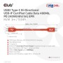 CLUB 3D USB2 TYPE-C Bi-DIRECTIONAL USB-IF CERTIFIED CABLE DATA 480Mb, PD 240W(48V/5A) EPR M/M 3m / 9 (CAC-1513)