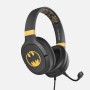 OTL Technologies DC Comics Batman Pro G1 Cuffie Cablato A Padiglione Giocare Nero, Oro (DC0885)