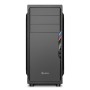 SHARKOON CASE VS4-S, ATX, 6 SLOTS EXPANSION, 2 USB2.0 FRONT, DRIVE BAY DA 2,5"/3,5"/5,25", 1X120MM FAN INSTALLED, NO PSU (VS4-S)