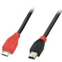 Lindy 31717 cavo USB 0,5 m USB 2.0 Mini-USB B Micro-USB B Nero, Rosso (31717)