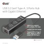 CLUB3D USB 3.2 Gen1 Type-A, 3 Ports Hub with Gigabit Ethernet (CSV-1430A)