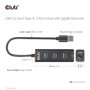 CLUB3D USB 3.2 Gen1 Type-A, 3 Ports Hub with Gigabit Ethernet (CSV-1430A)
