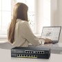 Zyxel GS1915-8EP Gestito L2 Gigabit Ethernet (10/100/1000) Supporto Power over Ethernet (PoE) Nero (GS1915-8EP-EU0101F)