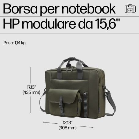 HP 15.6-inch Modular Laptop Bag (9J4C2AA)